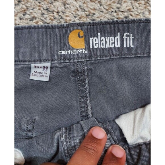 Carhartt Pants Gray Workwear Relaxed Fit Canvas Stretch 102291-039 MENS 34x29 - Picture 3 of 8
